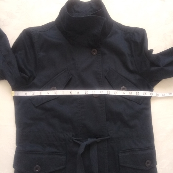 Belted utility cropped trench jacket - Picture 5 of 7